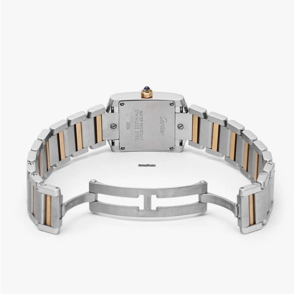 Cartier Silver and Gold Tank Francaise Watch - Picture 2 of 14